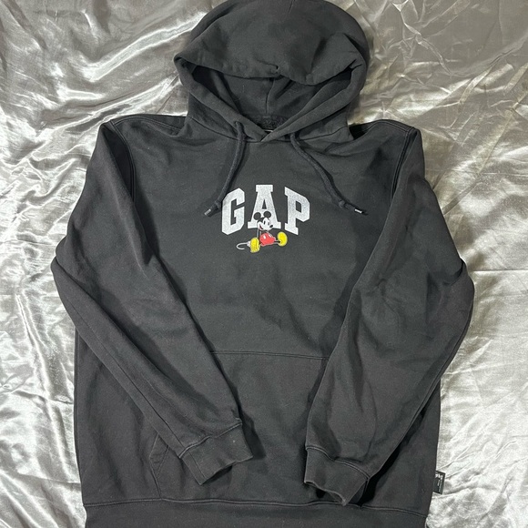 GAP Other - GAP Black Men's Sweater with Graphic Design-🔥 Vintage GAP x Disney Hoodie – Mens